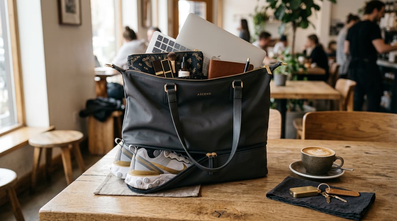 O fim das "sacolas plásticas": a bolsa elegante que vai da reunião direta para o Leg Day