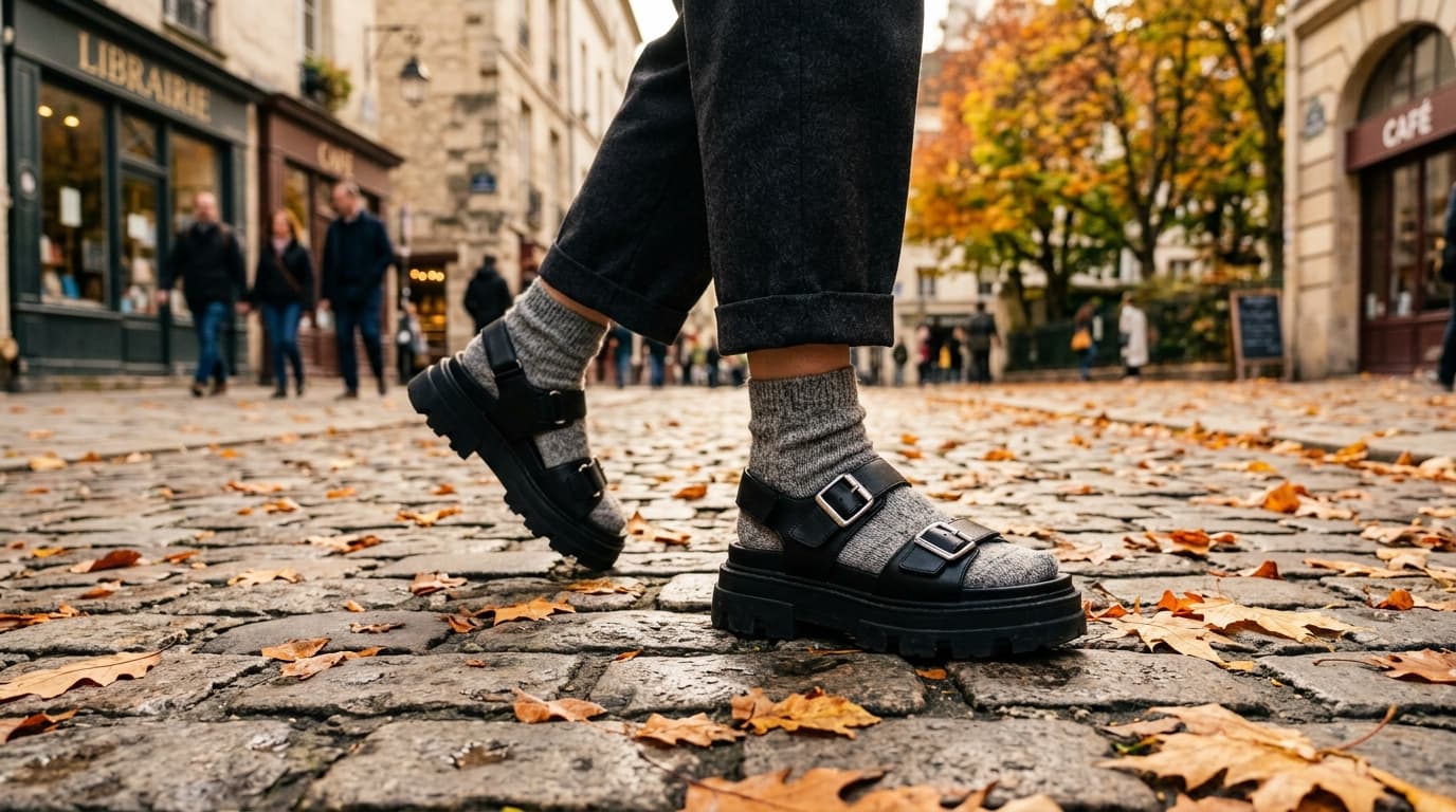 O sapato do momento que disfarça pernas finas (e o truque de styling para os dias frios)